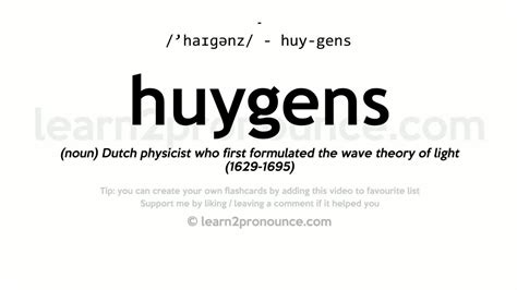 How to pronounce huygens  Catalan Pronunciation